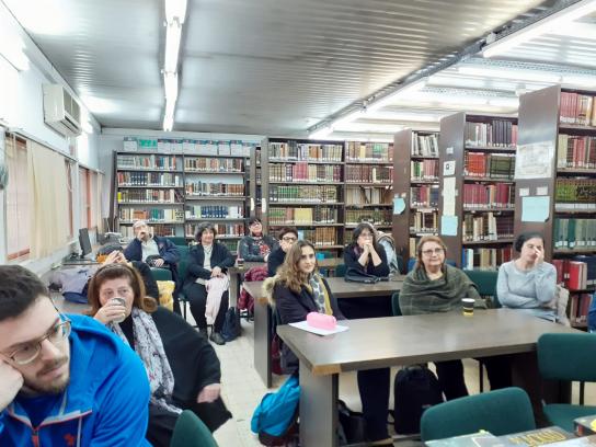 students in the library of the Department of Translation and Interpreting Studies